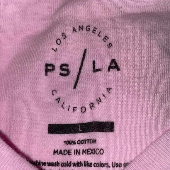 PacSun LA Pink Unicorn Dreams Cropped Tee Shirt Large - Picture 5 of 9